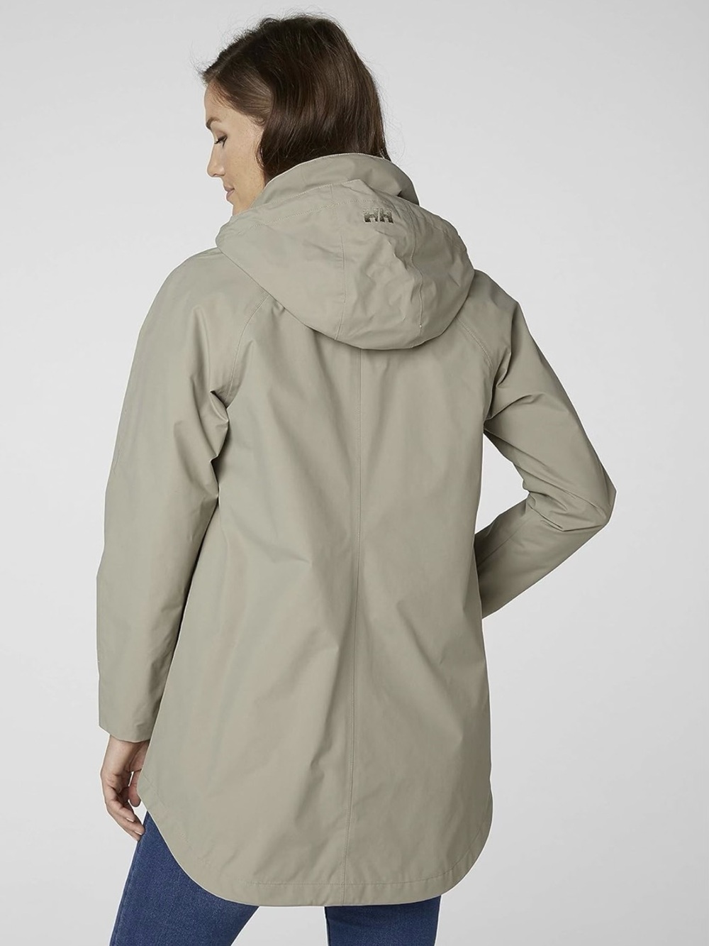 Helly Hansen Olive Green Hooded Rain Coat - Picture 8 of 8
